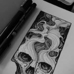 черепа эскиз тату предплечье 17.09.2019 №015 - skull sketch tattoo forearm - tatufoto.com