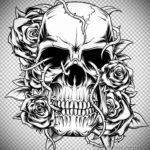 черепа эскиз тату предплечье 17.09.2019 №016 - skull sketch tattoo forearm - tatufoto.com