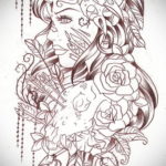 черные эскизы тату женские 14.09.2019 №011 - black female tattoo sketches - tatufoto.com