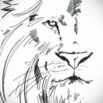 эскиз для лев тату простое 15.09.2019 №001 - simple sketch for lion tattoo - tatufoto.com