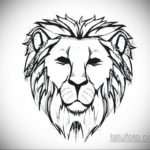 эскиз для лев тату простое 15.09.2019 №008 - simple sketch for lion tattoo - tatufoto.com