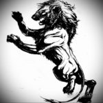 эскиз для лев тату простое 15.09.2019 №013 - simple sketch for lion tattoo - tatufoto.com