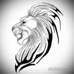 эскиз для лев тату простое 15.09.2019 №014 - simple sketch for lion tattoo - tatufoto.com