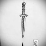 эскиз для маленькая тату нож 23.09.2019 №001 - sketch for little tattoo knife - tatufoto.com