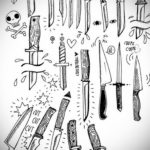 эскиз для маленькая тату нож 23.09.2019 №002 - sketch for little tattoo knife - tatufoto.com