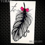 эскиз для перо на ключице тату 26.09.2019 №004 -sketch feather tattoo- tatufoto.com