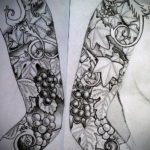 эскиз для простой рукав тату 15.09.2019 №013 - sketch for simple sleeve tatto - tatufoto.com