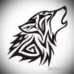 эскиз для простые тату волка 15.09.2019 №005 - sketch for simple wolf tattoo - tatufoto.com