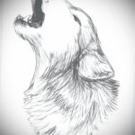 эскиз для простые тату волка 15.09.2019 №019 - sketch for simple wolf tattoo - tatufoto.com