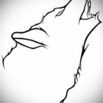 эскиз для простые тату волка 15.09.2019 №050 - sketch for simple wolf tattoo - tatufoto.com