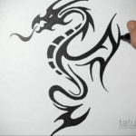 эскиз для простые тату дракона 15.09.2019 №002 - sketch for simple dragon t - tatufoto.com