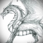 эскиз для простые тату дракона 15.09.2019 №025 - sketch for simple dragon t - tatufoto.com