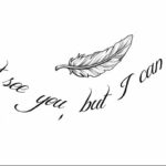 эскиз для тату бесконечность с пером 26.09.2019 №010 -sketch feather tattoo- tatufoto.com