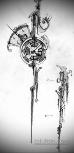 эскиз для тату женские часы 19.09.2019 №003 - sketch for tattoo women wat - tatufoto.com