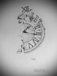 эскиз для тату женские часы 19.09.2019 №004 - sketch for tattoo women wat - tatufoto.com