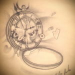 эскиз для тату женские часы 19.09.2019 №005 - sketch for tattoo women wat - tatufoto.com