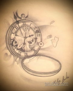 эскиз для тату женские часы 19.09.2019 №005 - sketch for tattoo women wat - tatufoto.com