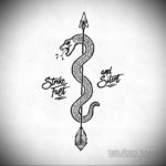 эскиз для тату змея простая 15.09.2019 №016 - sketch for snake tattoo simpl - tatufoto.com