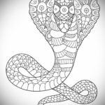 эскиз для тату змея простая 15.09.2019 №035 - sketch for snake tattoo simpl - tatufoto.com
