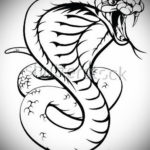 эскиз для тату змея простая 15.09.2019 №037 - sketch for snake tattoo simpl - tatufoto.com