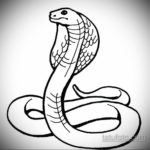эскиз для тату змея простая 15.09.2019 №072 - sketch for snake tattoo simpl - tatufoto.com