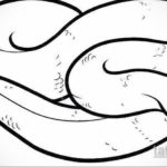 эскиз для тату змея простая 15.09.2019 №080 - sketch for snake tattoo simpl - tatufoto.com