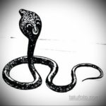 эскиз для тату змея простая 15.09.2019 №088 - sketch for snake tattoo simpl - tatufoto.com