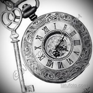 эскиз для тату карманные часы 19.09.2019 №015 - sketch for tattoo pocket w - tatufoto.com