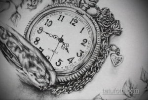 эскиз для тату карманные часы 19.09.2019 №016 - sketch for tattoo pocket w - tatufoto.com