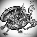 эскиз для тату карманные часы 19.09.2019 №017 - sketch for tattoo pocket w - tatufoto.com