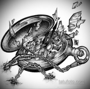 эскиз для тату карманные часы 19.09.2019 №017 - sketch for tattoo pocket w - tatufoto.com
