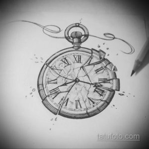 эскиз для тату карманные часы 19.09.2019 №021 - sketch for tattoo pocket w - tatufoto.com