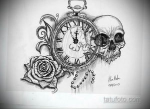 эскиз для тату карманные часы 19.09.2019 №031 - sketch for tattoo pocket w - tatufoto.com