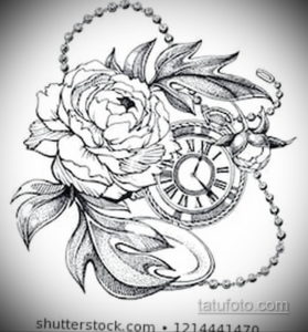 эскиз для тату карманные часы 19.09.2019 №032 - sketch for tattoo pocket w - tatufoto.com