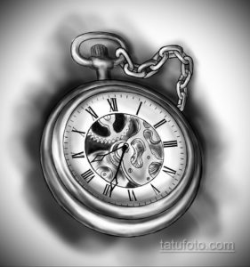 эскиз для тату карманные часы 19.09.2019 №036 - sketch for tattoo pocket w - tatufoto.com