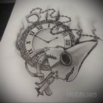 эскиз для тату карманные часы 19.09.2019 №038 - sketch for tattoo pocket w - tatufoto.com