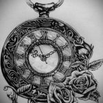 эскиз для тату карманные часы 19.09.2019 №042 - sketch for tattoo pocket w - tatufoto.com