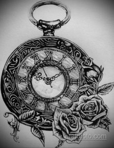 эскиз для тату карманные часы 19.09.2019 №042 - sketch for tattoo pocket w - tatufoto.com