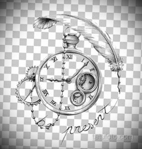 эскиз для тату карманные часы 19.09.2019 №045 - sketch for tattoo pocket w - tatufoto.com