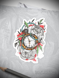 эскиз для тату карманные часы 19.09.2019 №055 - sketch for tattoo pocket w - tatufoto.com