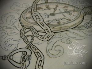 эскиз для тату карманные часы 19.09.2019 №056 - sketch for tattoo pocket w - tatufoto.com