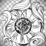 эскиз для тату карманные часы 19.09.2019 №058 - sketch for tattoo pocket w - tatufoto.com