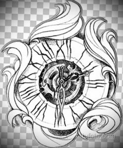 эскиз для тату карманные часы 19.09.2019 №058 - sketch for tattoo pocket w - tatufoto.com