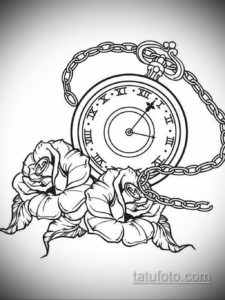 эскиз для тату карманные часы 19.09.2019 №061 - sketch for tattoo pocket w - tatufoto.com
