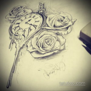 эскиз для тату карманные часы 19.09.2019 №068 - sketch for tattoo pocket w - tatufoto.com