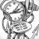 эскиз для тату карманные часы 19.09.2019 №076 - sketch for tattoo pocket w - tatufoto.com