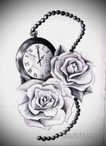 эскиз для тату карманные часы 19.09.2019 №077 - sketch for tattoo pocket w - tatufoto.com
