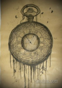 эскиз для тату карманные часы 19.09.2019 №078 - sketch for tattoo pocket w - tatufoto.com