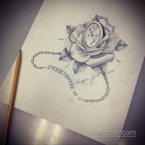 эскиз для тату карманные часы 19.09.2019 №079 - sketch for tattoo pocket w - tatufoto.com