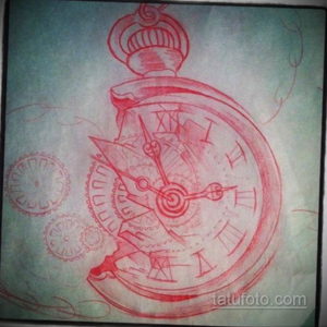 эскиз для тату карманные часы 19.09.2019 №081 - sketch for tattoo pocket w - tatufoto.com